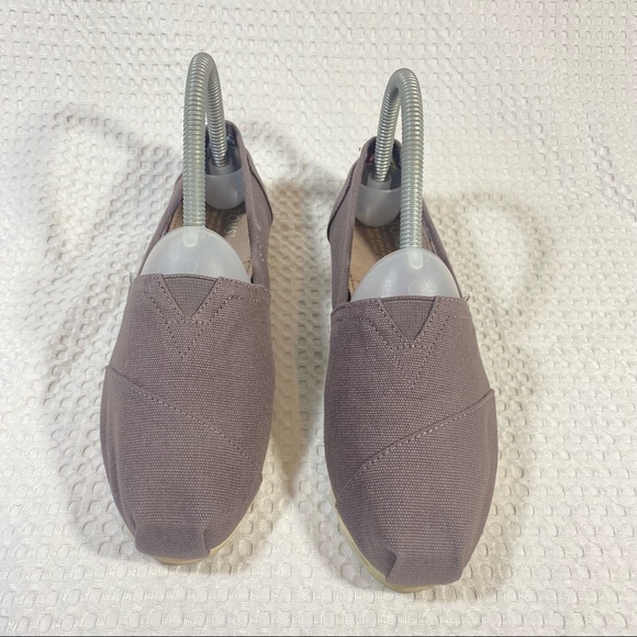 Toms Classic Ash Gray Canvas Aztec Liner Slip On Shoes Women's Size 6; Excellent - Picture 8 of 14